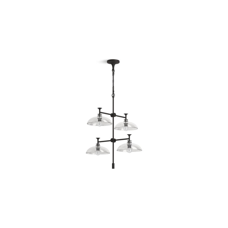 KOHLER K-31773-CH04-BLL Tone 24" Chandelier In Matte Black