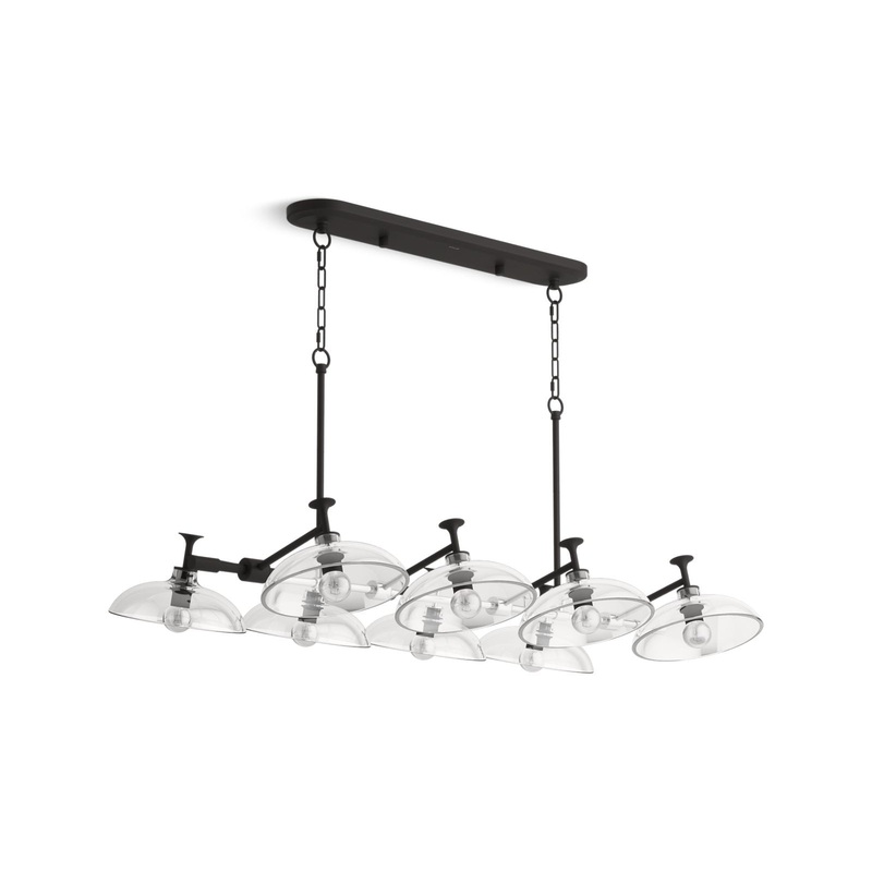 KOHLER K-31774-CH08-BLL Tone 41" Chandelier In Matte Black