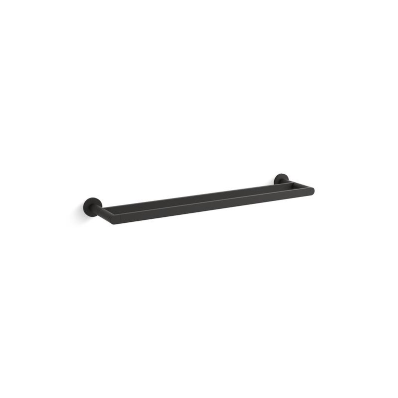 KOHLER K-73144-BL Composed 24" Double Towel Bar In Matte Black