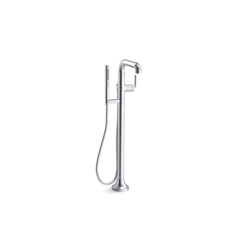 KOHLER K-T27424-4-CP Tone Floor-Mount Bath Filler Trim With Handshower In Polished Chrome