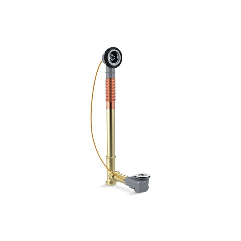 KOHLER PureFlo K-37382-NA Rough-in cable bath drain, brass, 45" cable