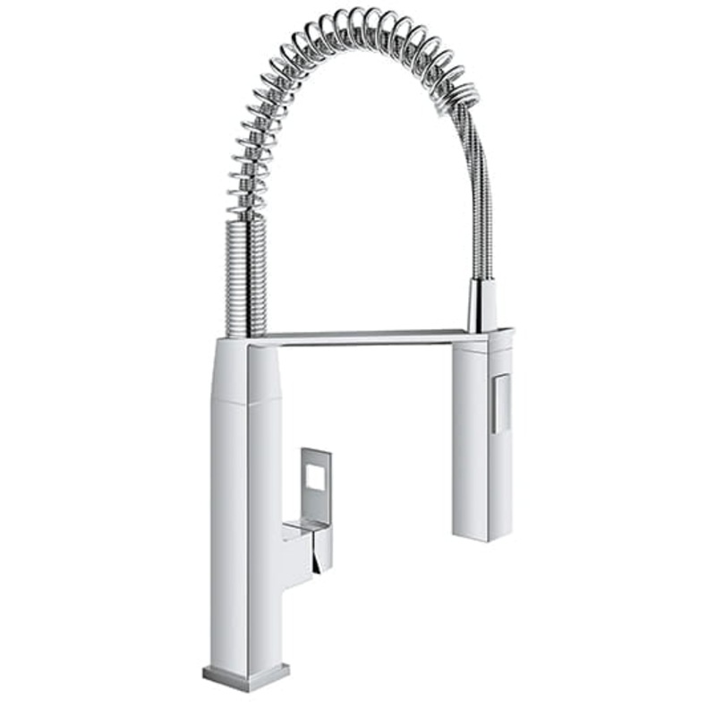GROHE 31401000 Eurocube Chrome Single-Handle Semi-Pro Dual Spray Kitchen Faucet 1.75 GPM