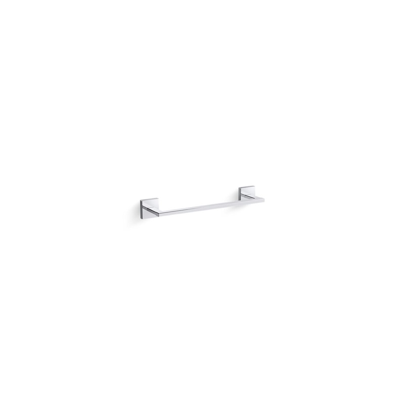 KOHLER K-23286-CP Square 12" Towel Bar In Polished Chrome
