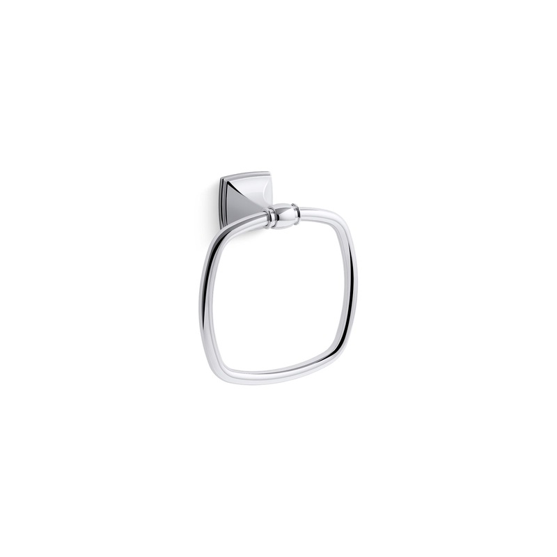 KOHLER K-26541-CP Grand Towel Ring In Polished Chrome