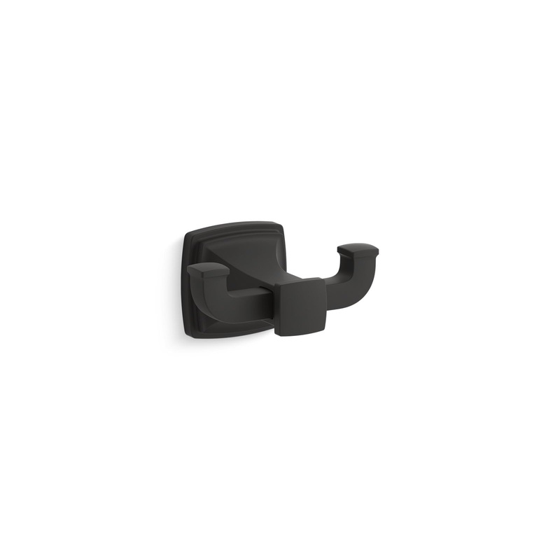 KOHLER K-27411-BL Riff Double Robe Hook In Matte Black