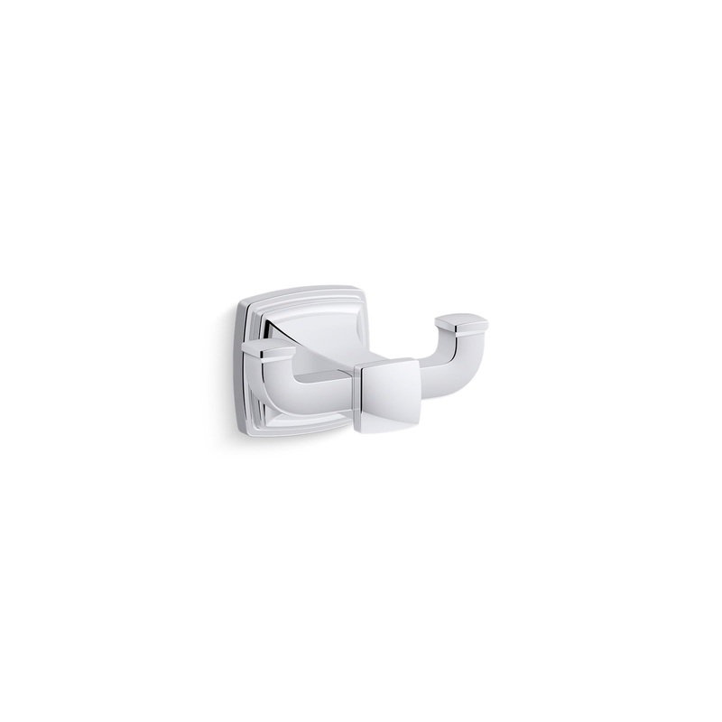 KOHLER K-27411-CP Riff Double Robe Hook In Polished Chrome