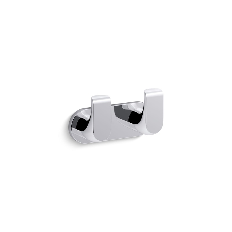 KOHLER K-97500-CP Avid Double Robe Hook In Polished Chrome