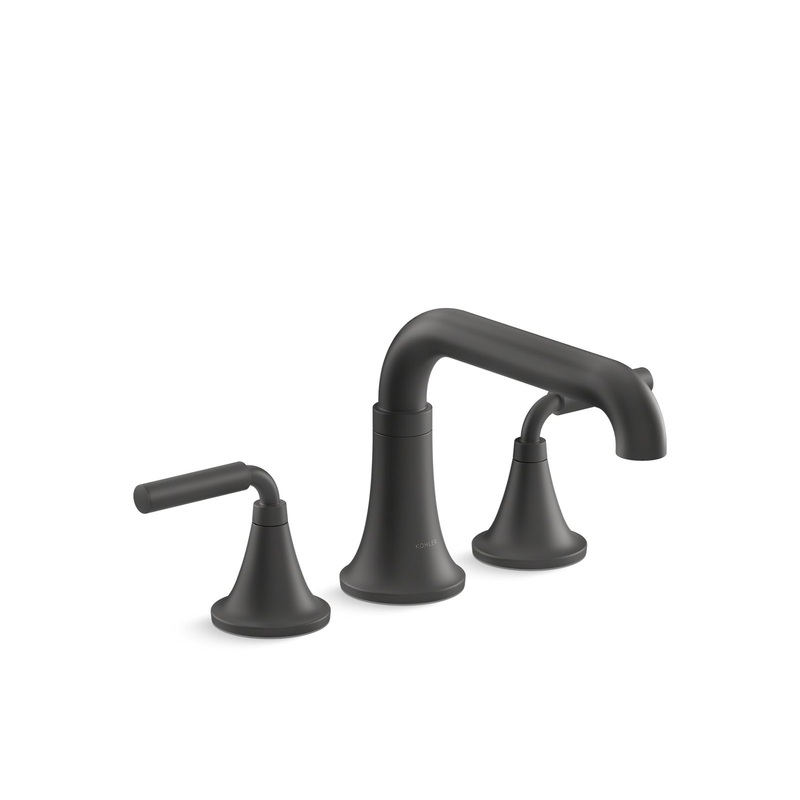 KOHLER K-T27417-4-BL Tone Deck-Mount Bath Faucet Trim In Matte Black