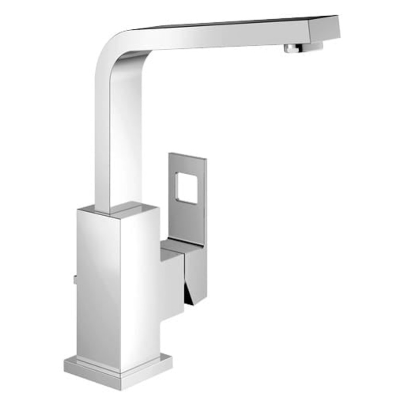 GROHE 2318400A Eurocube Chrome Single Hole Single-Handle L-Size Bathroom Faucet 1.2 GPM