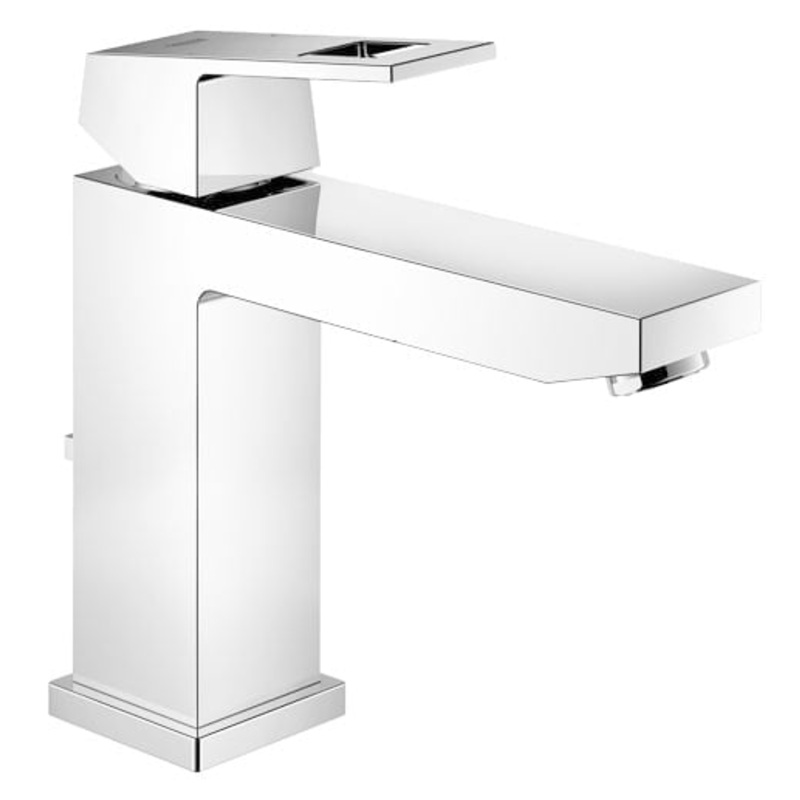 GROHE 23670000 Eurocube Chrome Single Hole Single-Handle M-Size Bathroom Faucet 1.2 GPM
