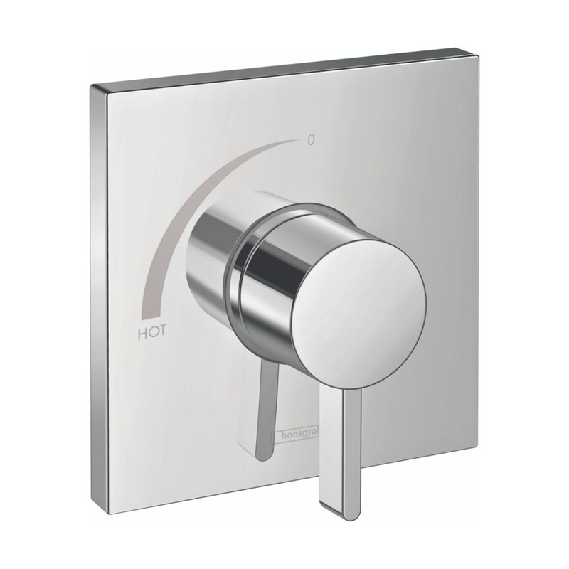 HANSGROHE 15724001 Chrome Ecostat Square Modern Pressure Balance Trim
