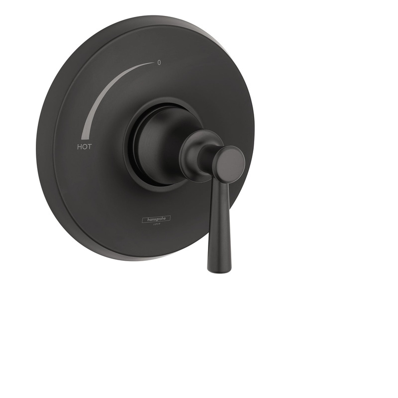 HANSGROHE 04779670 Matte Black Joleena Transitional Pressure Balance Trim