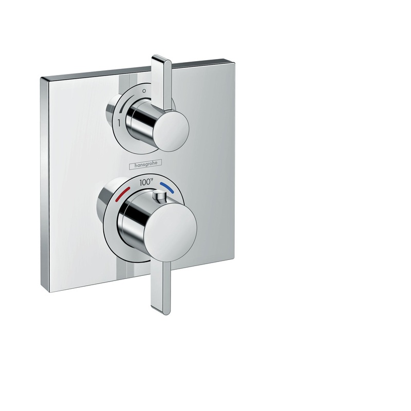 HANSGROHE 15712001 Chrome Ecostat Square Modern Thermostatic Trim