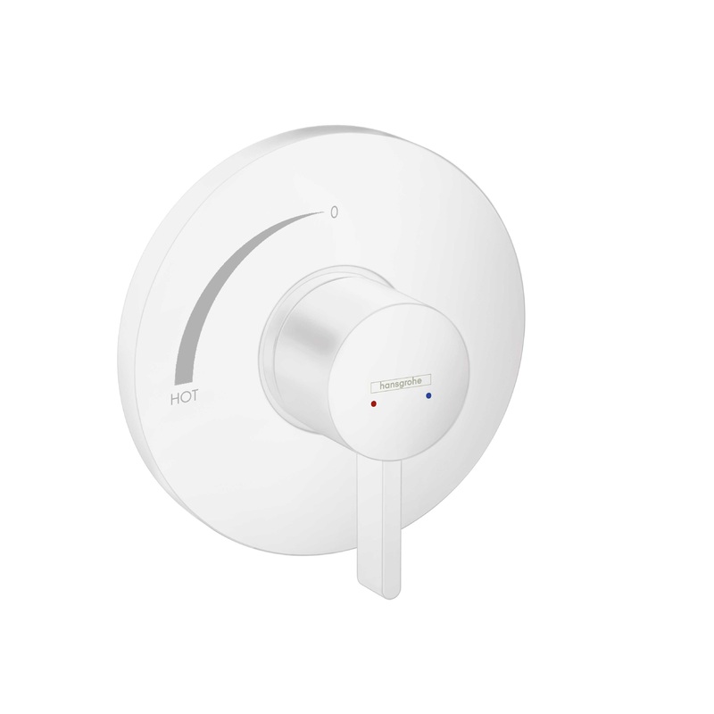 HANSGROHE 15739701 Matte White Ecostat S Modern Pressure Balance Trim