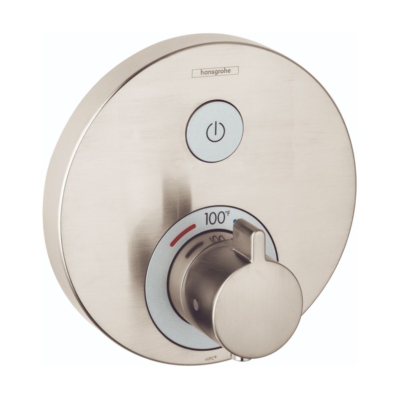 HANSGROHE 15744821 Brushed Nickel ShowerSelect S Modern Thermostatic Trim