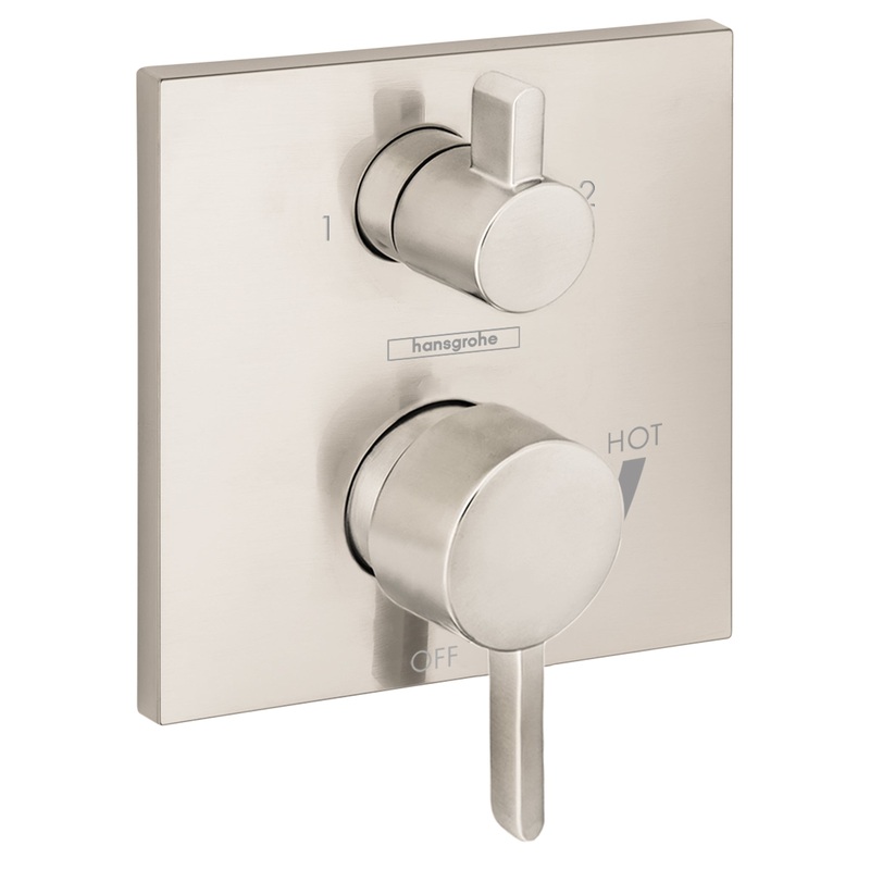 HANSGROHE 15862821 Brushed Nickel Ecostat Modern Pressure Balance Trim