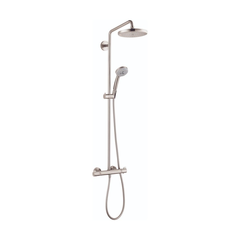 HANSGROHE 27185821 Brushed Nickel Croma Modern Showerpipe 2.5 GPM