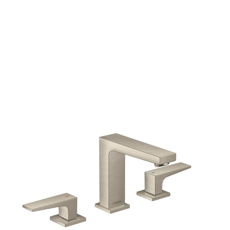HANSGROHE 32518821 Brushed Nickel Metropol Modern Widespread Bathroom Faucet 1.2 GPM