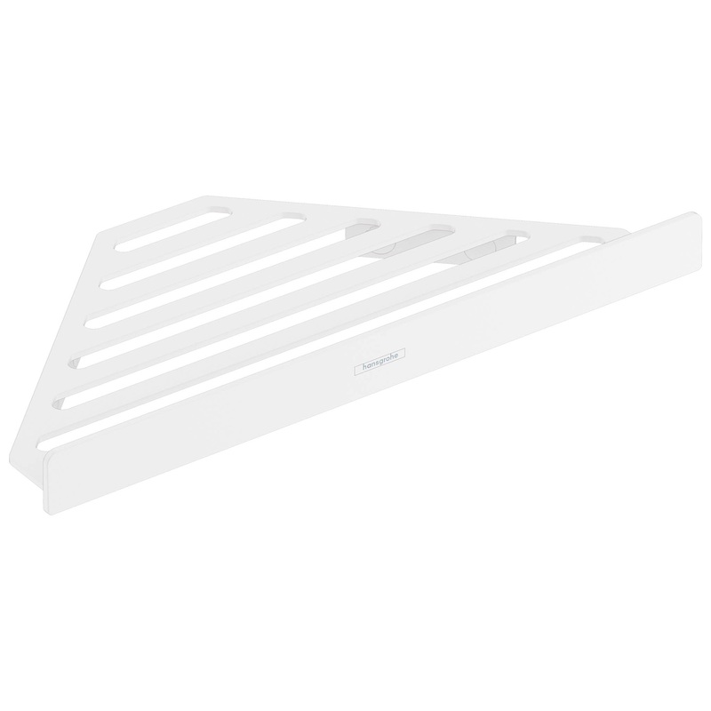 HANSGROHE 41741700 Matte White AddStoris Modern Corner Basket