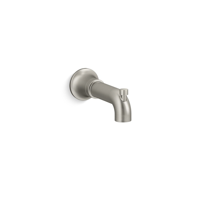 KOHLER K-27422-BN Tone Wall-Mount Bath Spout With Diverter In Vibrant Brushed Nickel