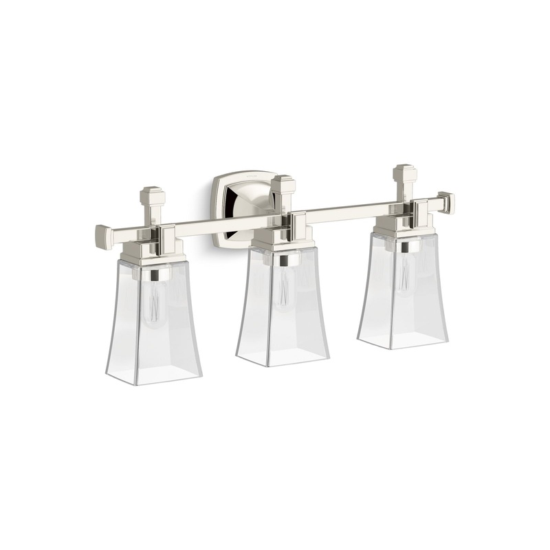 KOHLER K-31757-SC03-SNL Riff Three-Light Sconce In Polished Nickel