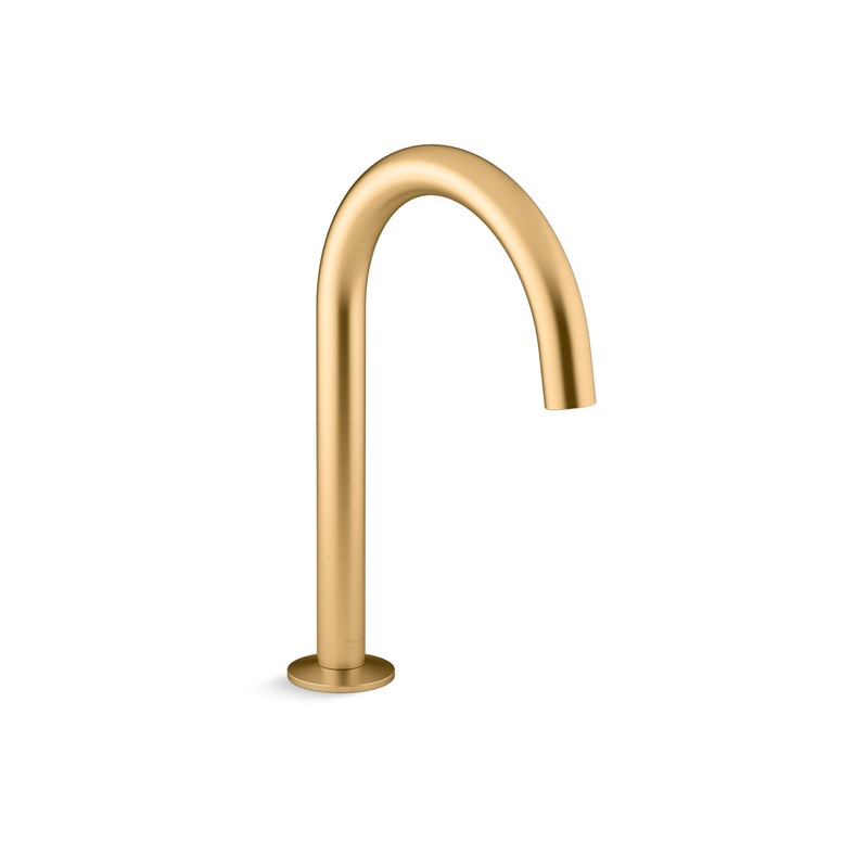 KOHLER K-77985-2MB Components Deck-Mount Bath Spout With Tube Design In Vibrant Brushed Moderne Brass