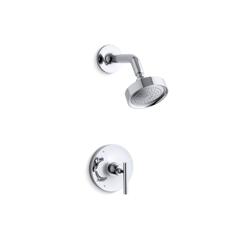 KOHLER K-TS14422-4-CP Purist Rite-Temp Shower Trim Kit With Lever Handle, 2.5 Gpm In Polished Chrome
