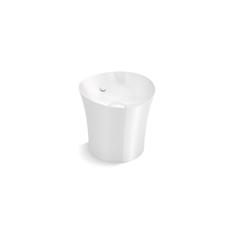 KOHLER K-20703-0 Veil 16" Round Vessel Bathroom Sink Or Pedestal Sink Basin In White
