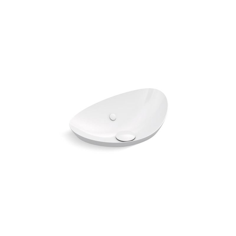 KOHLER K-20704-0 Veil 21" Oval Vessel Bathroom Sink In White