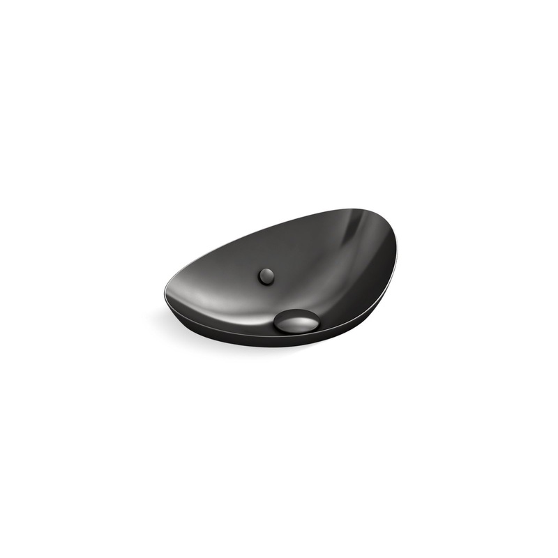 KOHLER K-20704-7 Veil 21" Oval Vessel Bathroom Sink In Black Black