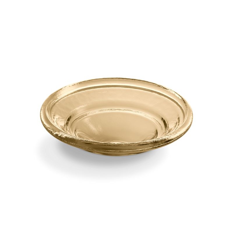 KOHLER K-2276-TG7 Spun Glass 17-1/2" Round Drop-In Vessel Bathroom Sink, No Overflow In Translucent Sandalwood