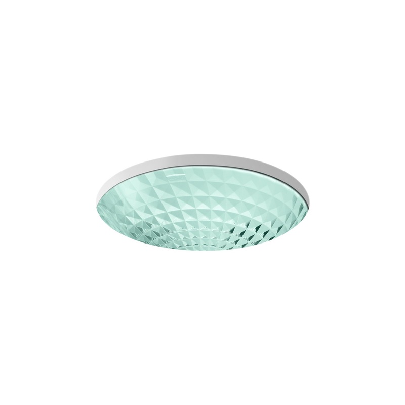 KOHLER K-2361-TG2 Kallos 16" Round Undermount Bathroom Sink, No Overflow In Translucent Dew