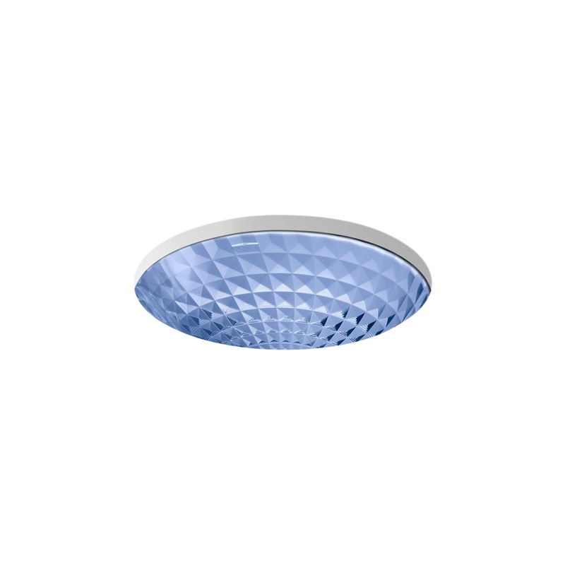 KOHLER K-2361-TG6 Kallos 16" Round Undermount Bathroom Sink, No Overflow In Translucent Sapphire