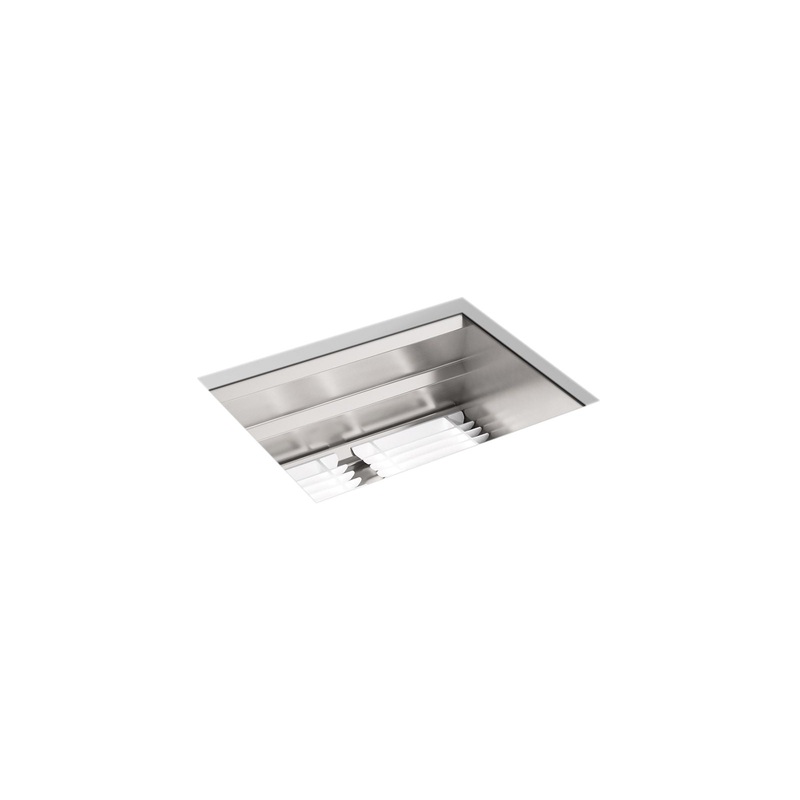 KOHLER K-23650-NA Prolific 23" Undermount Single-Bowl Workstation Kitchen Sink
