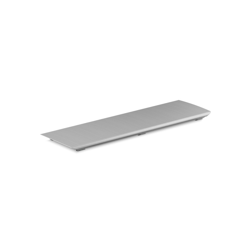 KOHLER K-9156-NX Bellwether Aluminum Drain Cover For 60" X 32" Shower Base In Crystal Clear glass with Brushed Nickel frame