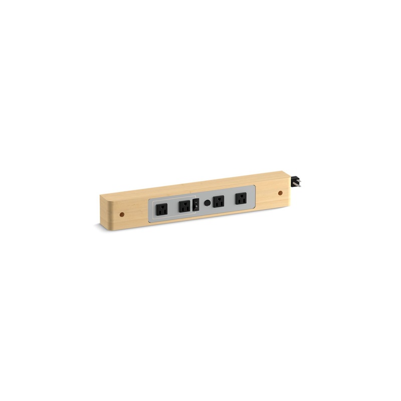 KOHLER K-99681-1WR Tailored Vanity Collection Side-Mount Electrical Outlets For Kohler Tailored Vanities In Natural Maple