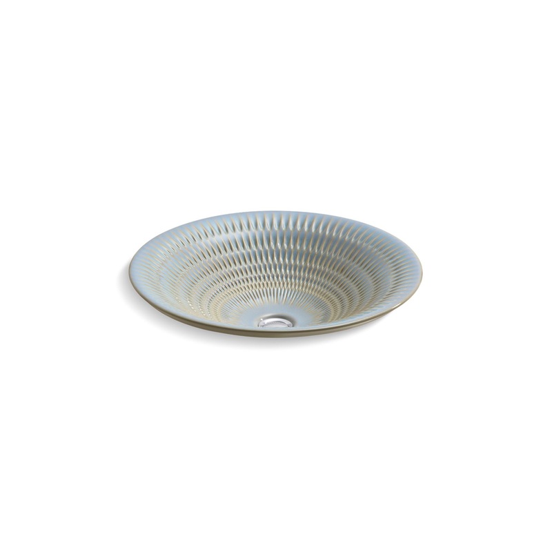 KOHLER K-17890-RL-RB3 Derring Carillon 17-3/4" Round Drop-In Bathroom Sink, No Overflow In Bluestone Rutile
