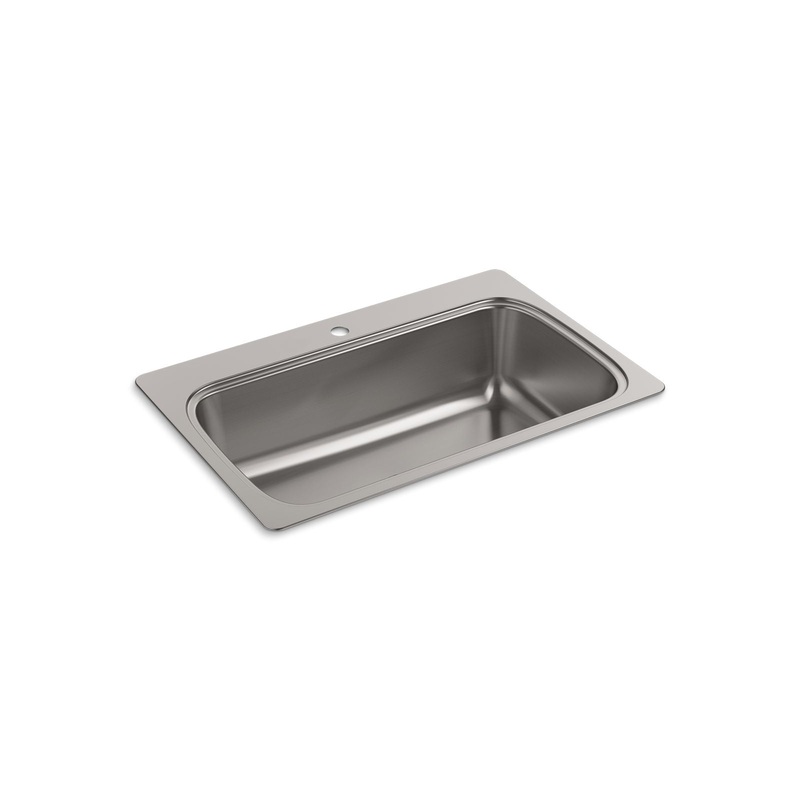 KOHLER K-20060-1-NA Verse 33" Top-Mount Single-Bowl Kitchen Sink