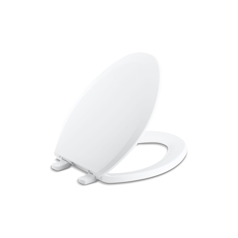 KOHLER K-4652-A-0 Lustra Quick-Release Elongated Toilet Seat With Antimicrobial Agent In White