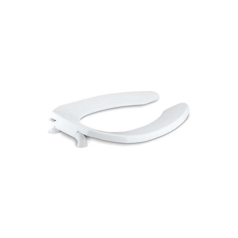 KOHLER K-4670-CA-0 Lustra Commercial Elongated Toilet Seat With Antimicrobial Agent And Check Hinge In White