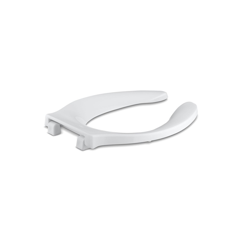 KOHLER K-4731-C-0 Stronghold Elongated Toilet Seat With Integrated Handle And Check Hinge In White