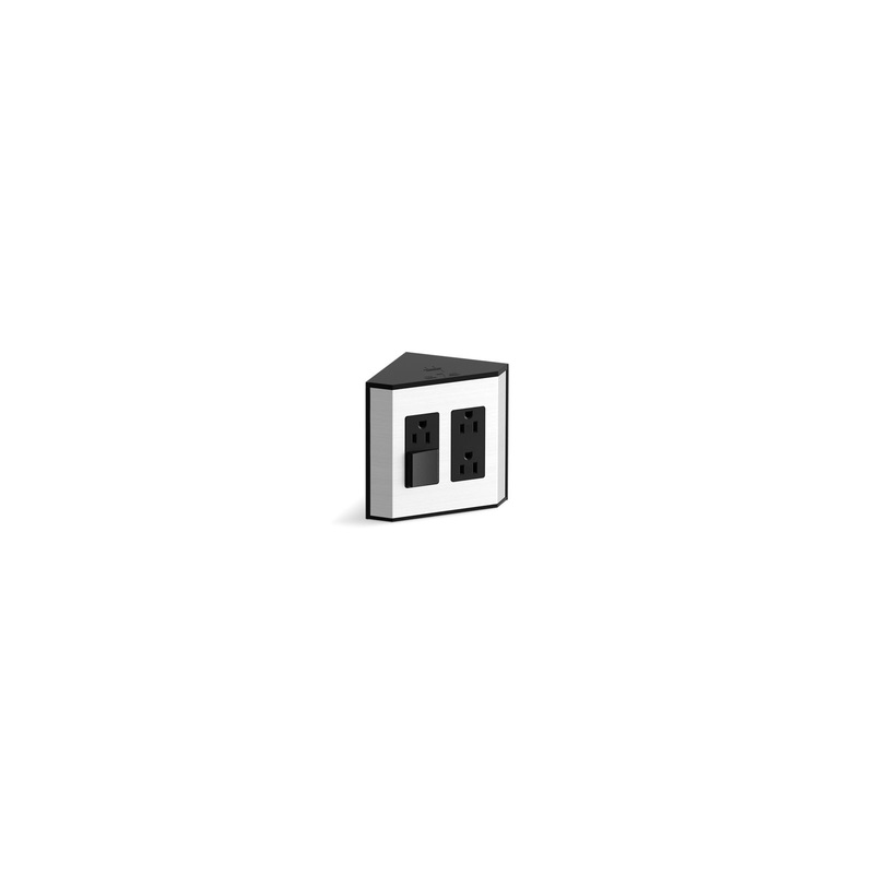 KOHLER K-99566-CA3 Tailored Vanity Collection In-Drawer Electrical Outlets For Vanities In Black