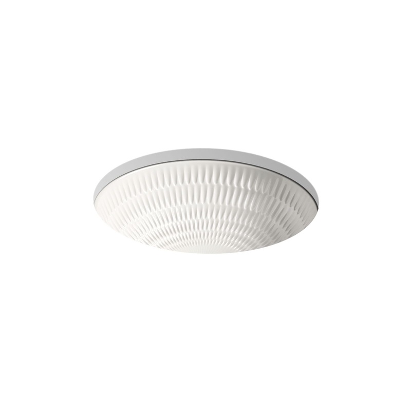KOHLER K-17889-RL-K8 Derring 19-1/2" Oval Undermount Bathroom Sink In Translucent White