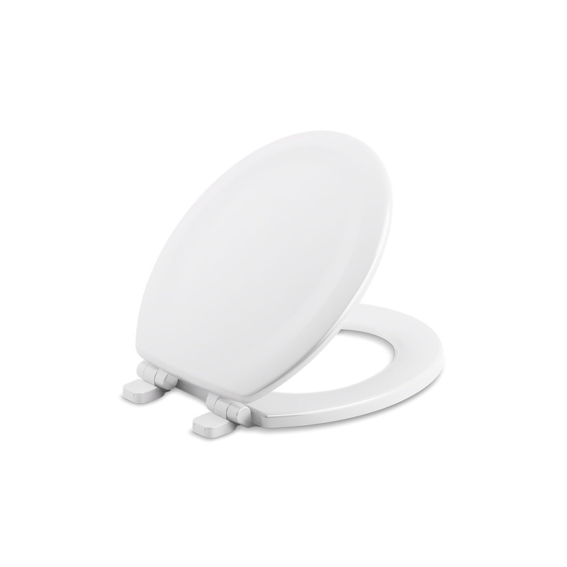 KOHLER K-20467-0 Stonewood Quiet-Close Round-Front Toilet Seat In White