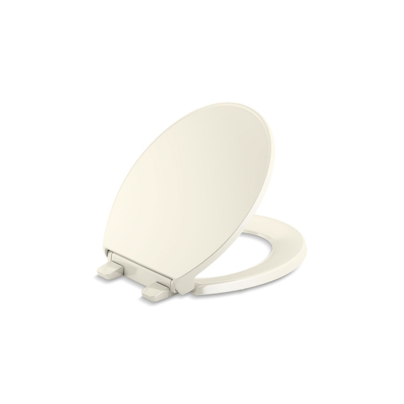 KOHLER K-24494-A-96 Border Readylatch Quiet-Close Round-Front Toilet Seat With Antimicrobial Agent In Biscuit