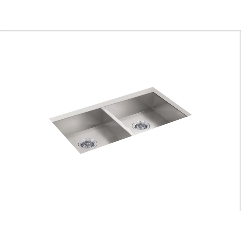 KOHLER K-25940-NA Vault 32" Undermount Double-Bowl Kitchen Sink