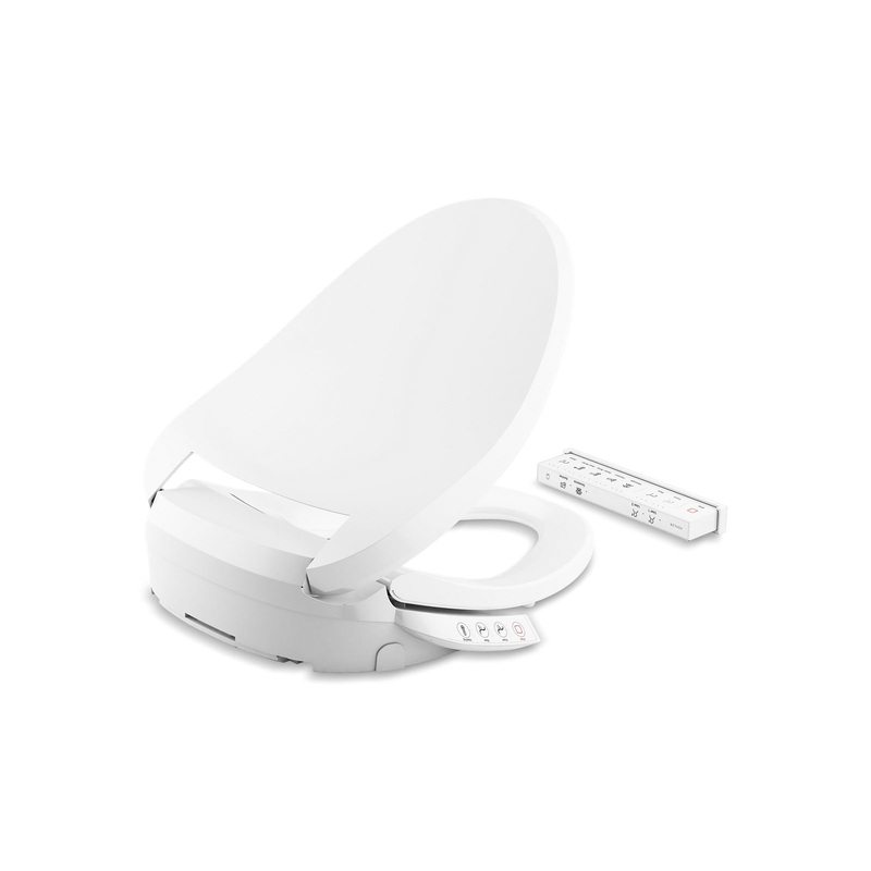 KOHLER K-27142-CR-0 Purewash E700 Elongated Bidet Toilet Seat With Remote Control In White