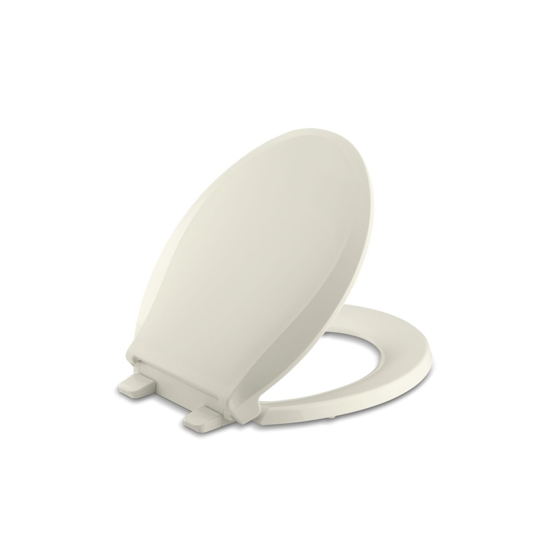 KOHLER K-7316-96 Cachet Quick-Release Round-Front Toilet Seat In Biscuit