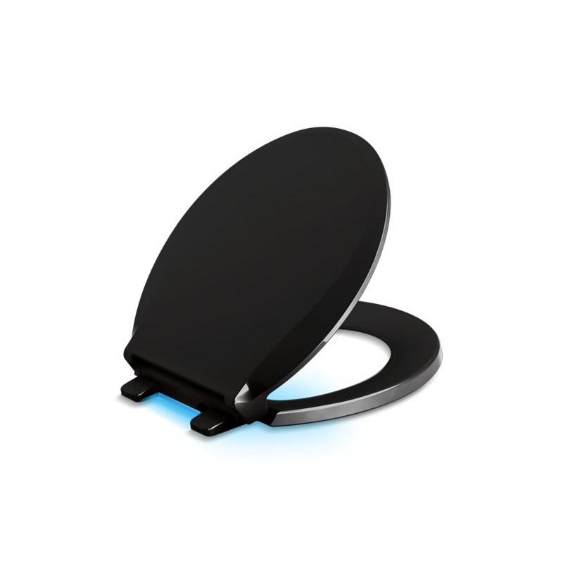 KOHLER K-75758-7 Cachet Nightlight Quiet-Close Round-front toilet seat