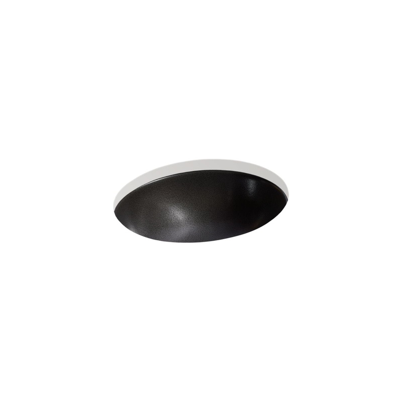 KOHLER K-77635-TB2 Shagreen Caxton 19-1/4" Oval Undermount Bathroom Sink, No Overflow In Ebony Pearl